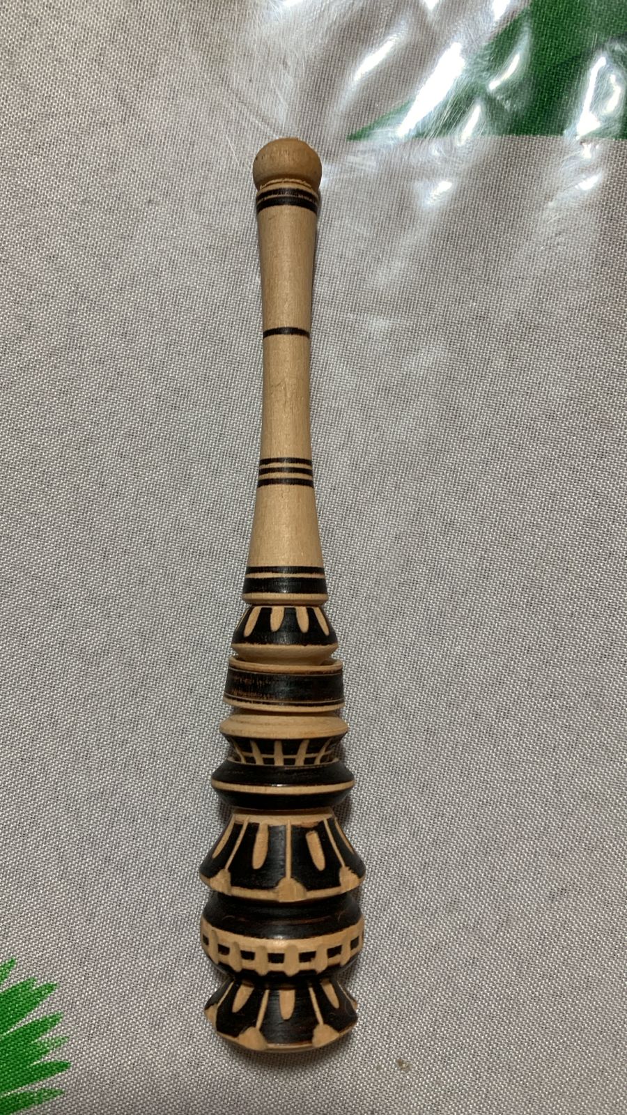 Pre-Order Beige Handmade Traditional Mexican Molinillo Cacao Frother (16cm)